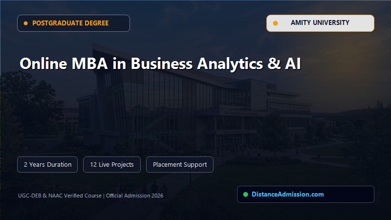 Online MBA in Business Analytics & AI