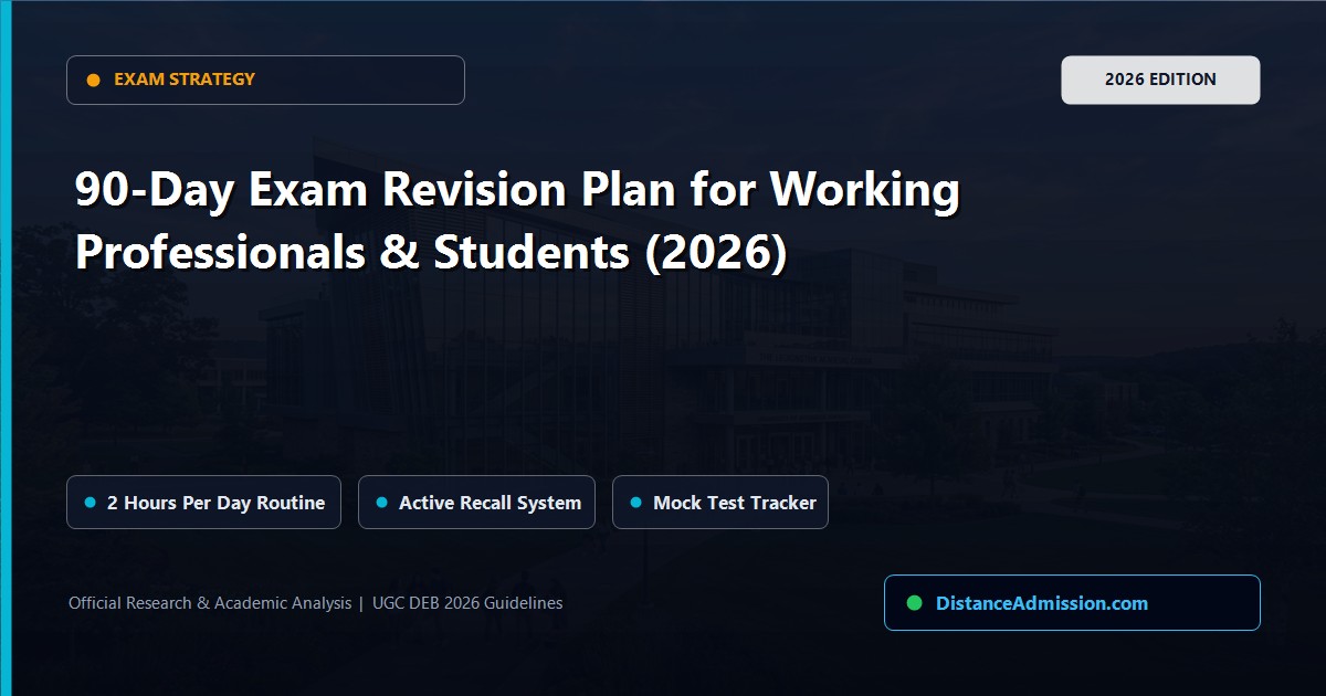 90 Day Revision Plan for Working Students 2026