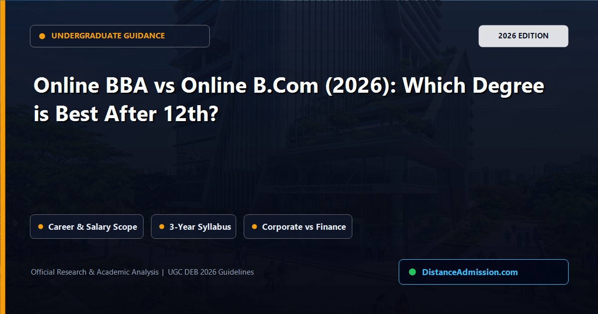 Online BBA vs Online BCom Comparison After 12th