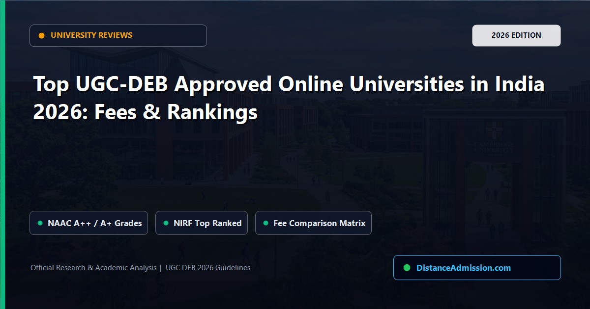 Top UGC DEB Approved Online Universities in India 2026