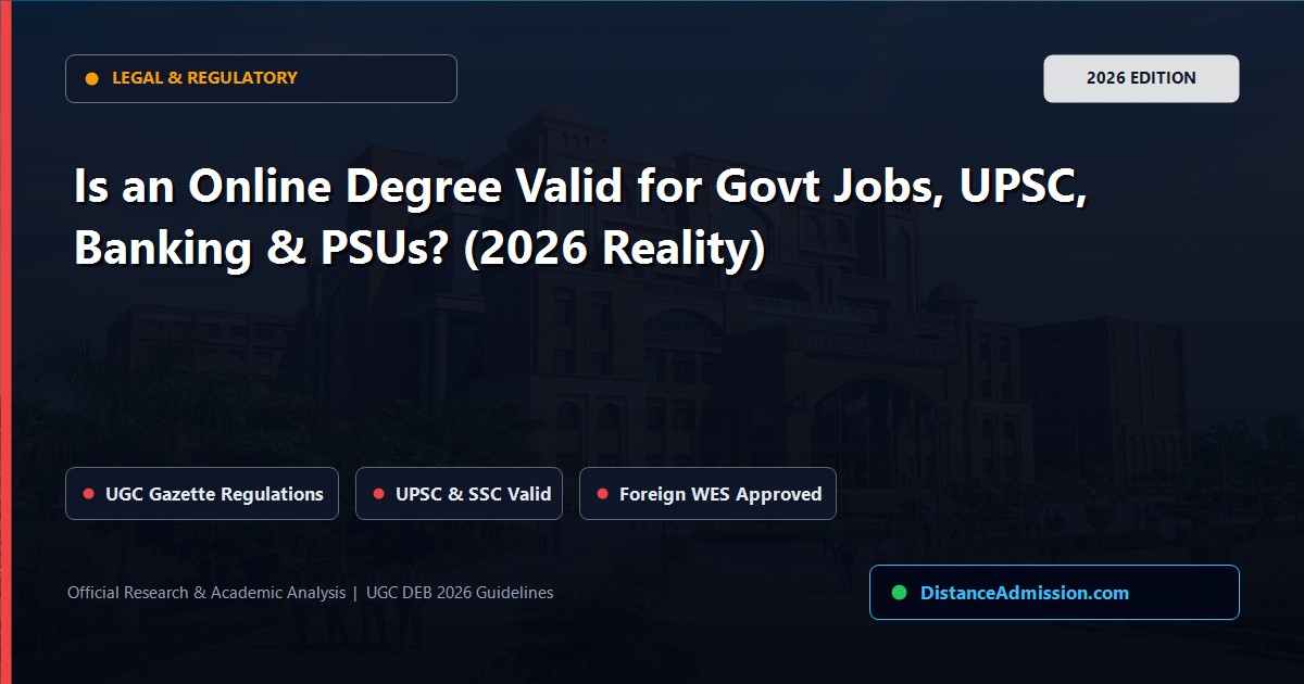 Is Online Degree Valid for Government Jobs and UPSC