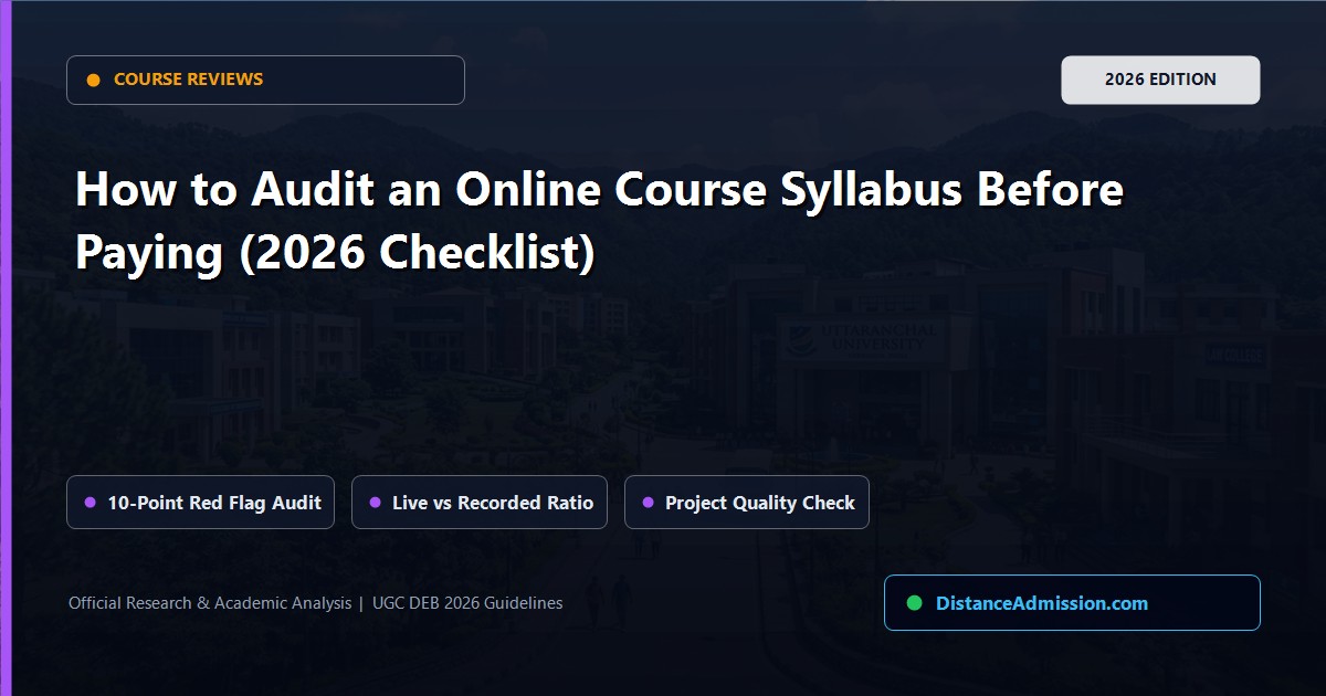 How to Evaluate Online Course Syllabus 2026 Checklist